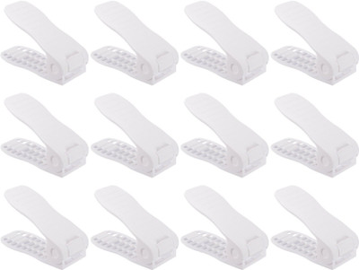 

SEVVY Shoe Slot Storage Organizer - Set of 12 | Shoe Slot Space Saver | Adjustable Shoe Storage Organiser Shoe Organizer - White Shoe Organizer( )