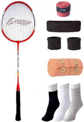 

Li-Ning Combo of XP-709 Badminton Racquet, Grip & 4 Other items Badminton Kit