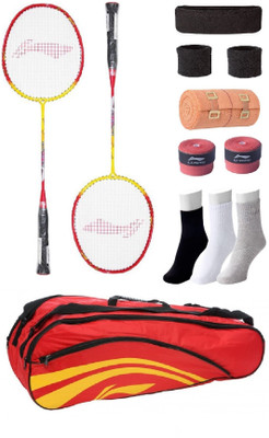 

Li-Ning Combo of XP-807 Badminton Racquet (2 Pcs.), Kit Bag, Grip & 4 Other items Badminton Kit
