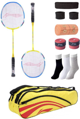 

Li-Ning Combo of XP-60 Badminton Racquet (2 Pcs.), Kit Bag, Grip & 4 Other items Badminton Kit