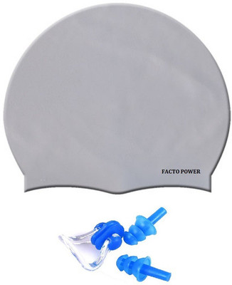

PEANA SILVER COLOR SWIMMING CAP Swimming Kit