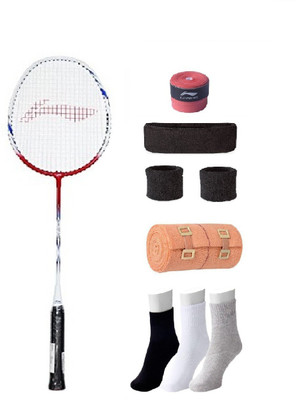 

Li-Ning Combo of XP-809 Badminton Racquet, Grip & 4 Other items Badminton Kit