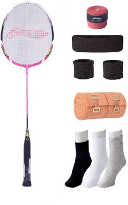 

Li-Ning Combo of XP-70 Badminton Racquet, Grip & 4 Other items Badminton Kit
