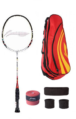 

Li-Ning Combo of Q8 Badminton Racquet, Kit Bag, Grip & 2 Other Items Badminton Kit