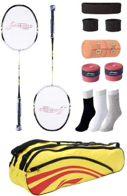 

Li-Ning Combo of XP-808 Badminton Racquet (2 Pcs.), Kit Bag, Grip & 4 Other items Badminton Kit