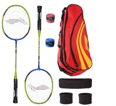 

Li-Ning Combo of XP-810 Badminton Racquet (2 Pcs.), Kit Bag, Grips & 2 Other Items Badminton Kit