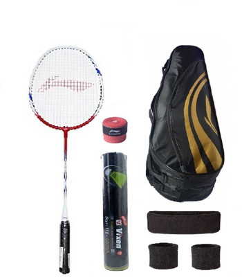 Li-Ning Combo of XP-809 Badminton Racquet, Kit Bag, Grip & 3 Other Items Badminton Kit