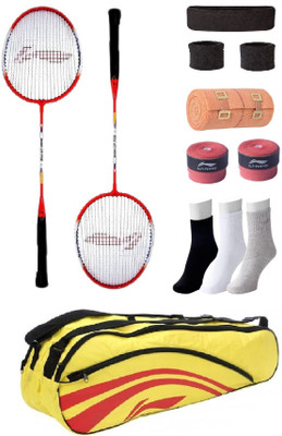 

Li-Ning Combo of XP-709 Badminton Racquet (2 Pcs.), Kit Bag, Grip & 4 Other items Badminton Kit