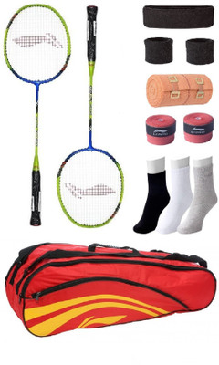 

Li-Ning Combo of XP-810 Badminton Racquet (2 Pcs.), Kit Bag, Grip & 4 Other items Badminton Kit