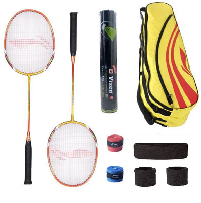 

Li-Ning Combo of XP-90 Badminton Racquet (2 Pcs.), Kit Bag, Grips & 3 Other Items Badminton Kit