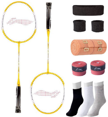

Li-Ning Combo of XP-710 Badminton Racquet (2 Pcs.), Grip & 4 Other items Badminton Kit