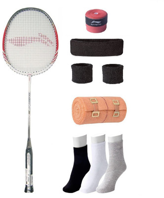

Li-Ning Combo of XP-80 Badminton Racquet, Grip & 4 Other items Badminton Kit