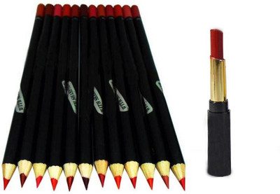 

Bigwig Photo Finish colour crayon Make Up Stick Lip Liner 12 ( multicolor) more red colors(multicolor, red,maroon ,dark pink,more red colors)