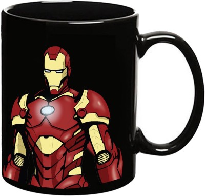 MUGKIN Dark Iron man Ceramic Coffee Mug(350 ml)