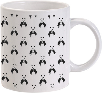 MUGKIN Panda printed/panda in love-panda mug Ceramic Coffee Mug(350 ml)