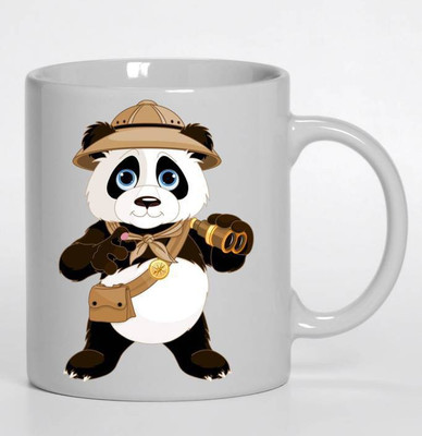MUGKIN cute panda mug Ceramic Coffee Mug(350 ml)