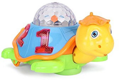 

Toykart Musical Bump and Go Happy Turtle with 3D Disco Light Toy(Multicolor)