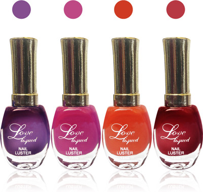 

Femina09 ss cosmetics makeup love liquid matte nail polish exclusive Fashion Beautiful multicolor3Combo set of 4 purple,pink,orange,red