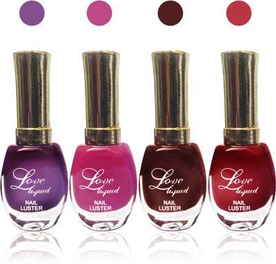 

Femina09 ss cosmetics makeup love liquid matte nail polish exclusive Fashion Beautiful multicolor 1 Combo set of 4 purple,pink,maroon,red