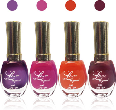 

Femina09 ss cosmetics makeup love liquid matte nail polish exclusive Fashion Beautiful multicolor4 Combo set of 4 purple,pink,orange,maroon