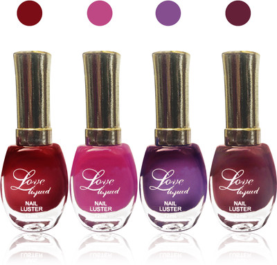 

Femina09 ss cosmetics makeup love liquid matte nail polish exclusive Fashion Beautiful multicolor6 Combo set of 4 red,pink,purple,maroon