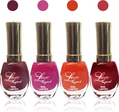 

Femina09 ss cosmetics makeup love liquid matte nail polish exclusive Fashion Beautiful multicolor2 Combo set of 4 maroon,pink,orange,red