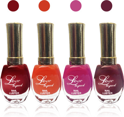 

Femina09 ss cosmetics makeup love liquid matte nail polish exclusive Fashion Beautiful multicolor7 Combo set of 4 red,orange,pink,maroon