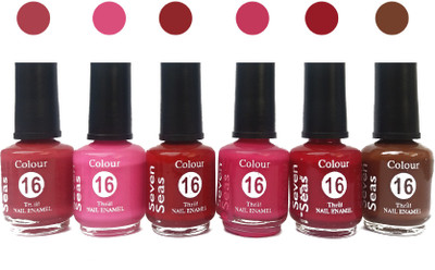 

Seven 7 seas cosmetics makeup velvet matte nail polish Premium multicolor 6957234 Collection Combo of set 6 multicolor 5