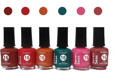 

Seven 7 seas cosmetics makeup velvet matte nail polish Premium multicolor 3154952 Collection Combo of set 6 multicolor 3