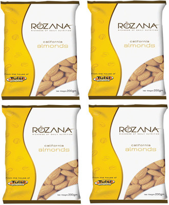 

Tulsi California Rozana 200g(Pack of 4) Almonds(800 g, Pouch)