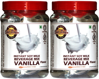 

Eat Soya Instant Soy Milk Beverage Mix Vanilla Flavor Combo 200g (Pack of 2) Plant-Based Protein(400 g, Vanilla)