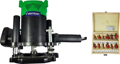 

Inditrust 12mm Router machine with 12 8mm router bits and 1 M12 to M8 adapter for wood working Rotary Tool(12 mm)