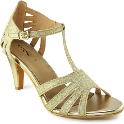 

Nitoni Women Golden Heels