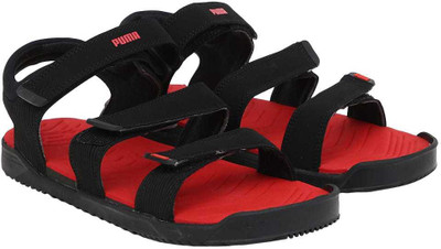 

Puma Men Black-Flame Scarlet-Black Sports Sandals