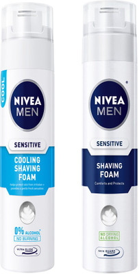 

Nivea MEN SENSITIVE SHAVING FOAM 200 ML+MEN SENSITIVE COOLING SHAVING FOAM 200 ML(200 ml)