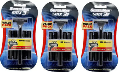 

Super Max smx3 razor+33 blades(Pack of 3)