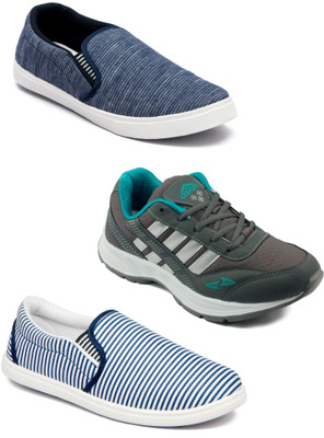 

Asian Men Casual & Running Shoes Combo Pack of 3 Casuals For Men(Multicolor