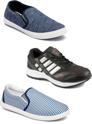 

Asian Men Casual & Running Shoes Combo Pack of 3 Casuals For Men(Multicolor