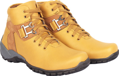 

AMJ Amj Beige Nubuck Leather Casual Boots For Men Boots For Men(Beige
