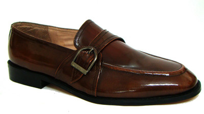 

ASM Monk Single Tap Tan Brush off Shoes Slip On For Men(Tan