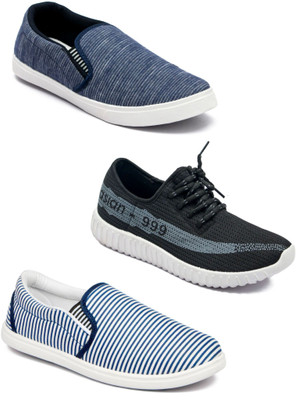 

Asian Men Casual & Running Shoes Combo Pack of 3 Casuals For Men(Multicolor