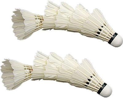 

Tima Badminton Shuttlecocks White Feather (1, Pack of 10) Feather Shuttle - White(Medium, 77, Pack of 10)