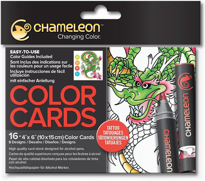 

Chameleon CC0104 Color Cards (Tattoo) Sketch Pad(Multicolor, 16 Sheets)