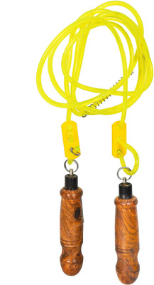 

SVR Fitness Good Grip Lightweight Sheesham Wood Freestyle Skipping Rope(Yellow, Length: 53.1 inch)
