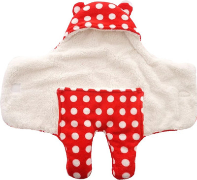 

BRANDONN Printed  Swadding Baby Blanket(Cotton, Red