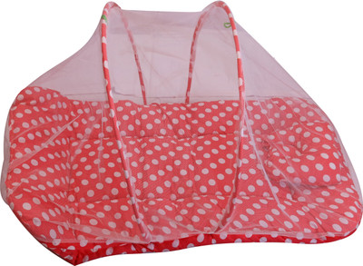 

Kayakare New Born Baby Cotton Sleeping Bed with Mosquito Net (Red 0-6 Month) Sleeping Bag(Red