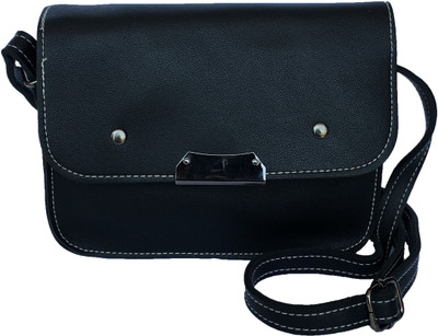 

Regiis Women Casual Black PU Sling Bag