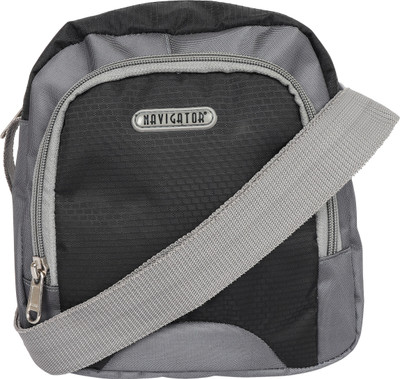 

Navigator Men & Women Casual Grey, Black Polyester Sling Bag, Black;grey