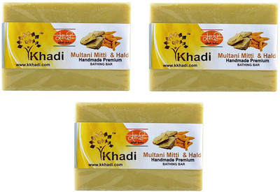 

Khadi Multani Mitti & Haldi Soap (Pack of 3 pc)(125 g, Pack of 3)