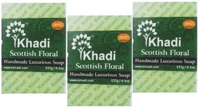 

Khadi Scottish Floral Soap (Pack of 3 pc)(125 g, Pack of 3)
